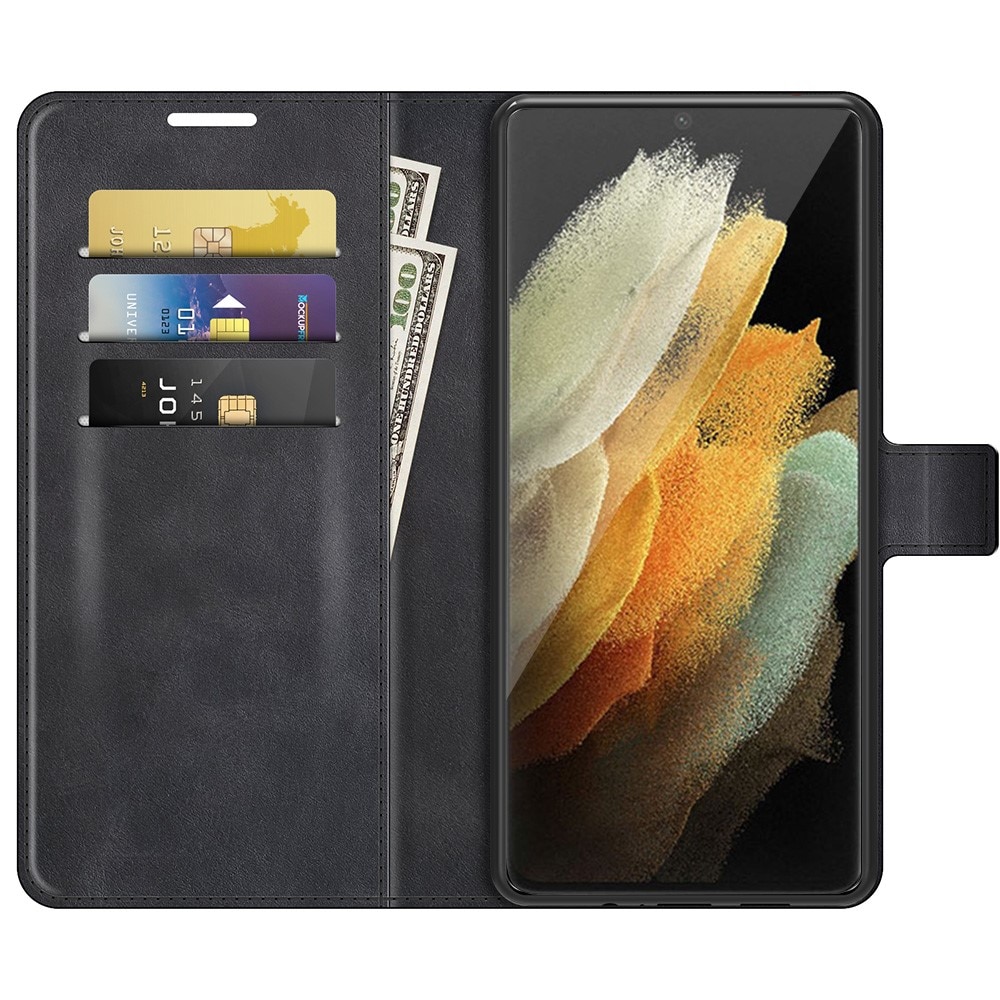 Leather Wallet Galaxy S22 Ultra Black