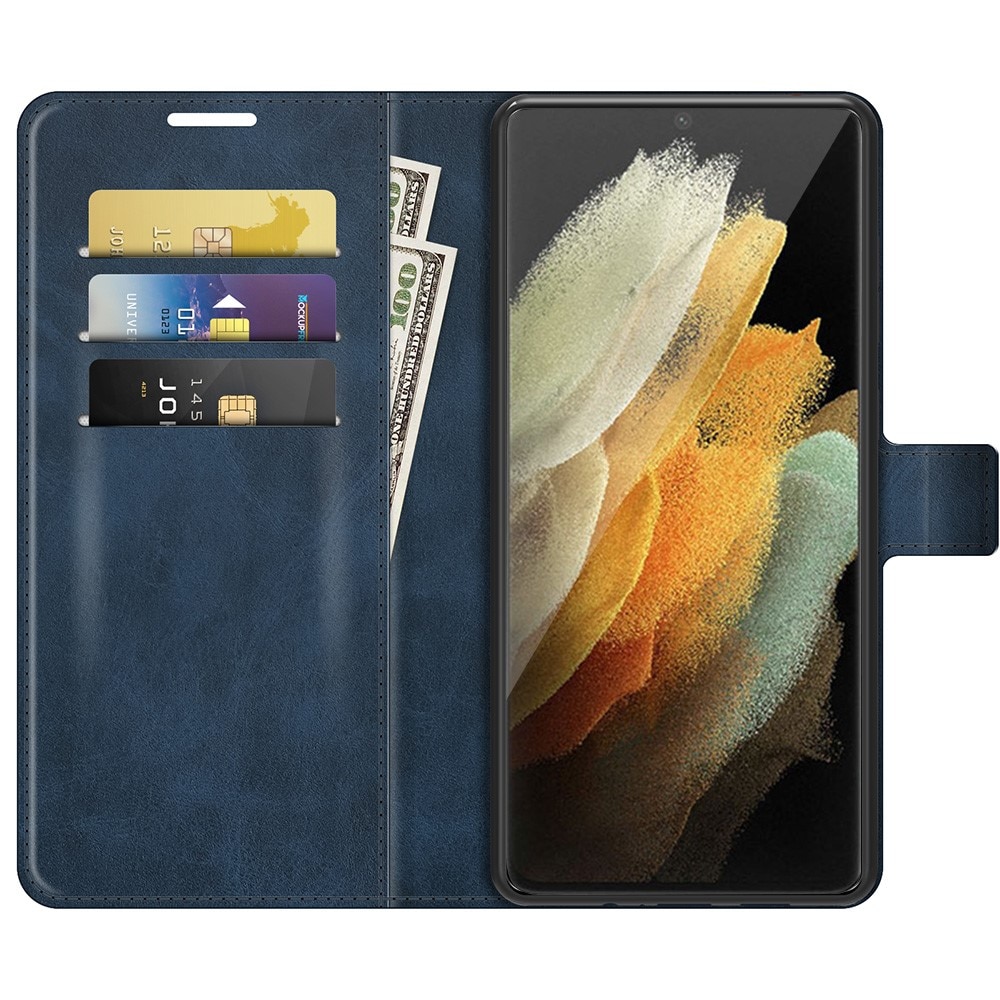 Leather Wallet Galaxy S22 Ultra Blue