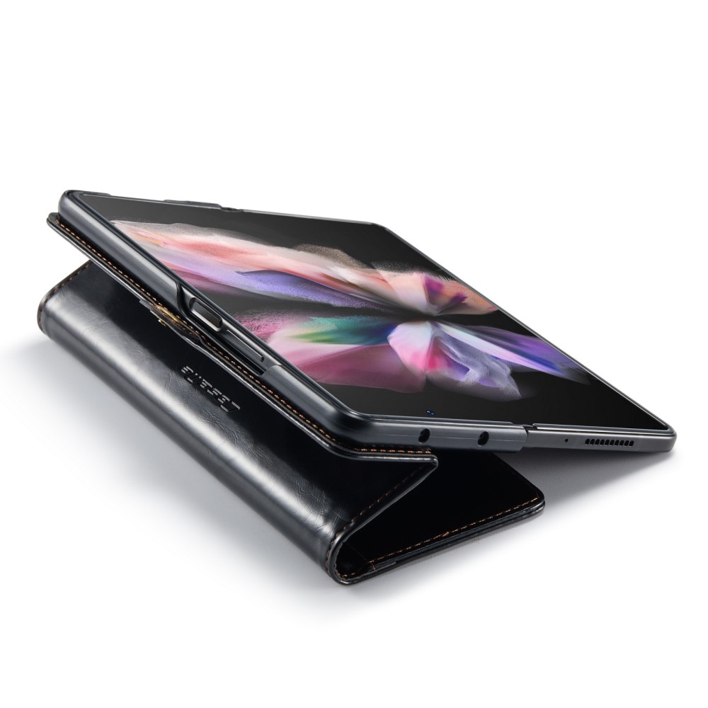 Läderfodral Samsung Galaxy Z Fold 3 svart