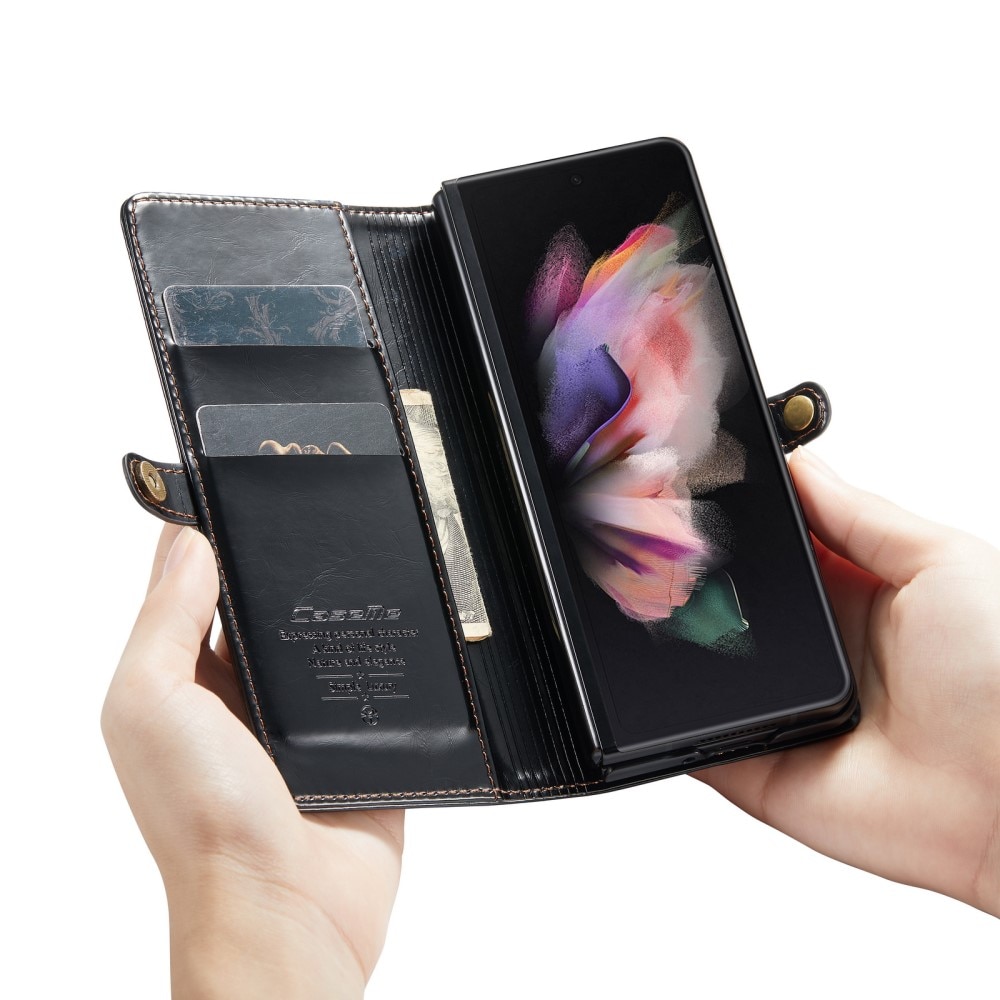 Läderfodral Samsung Galaxy Z Fold 3 svart