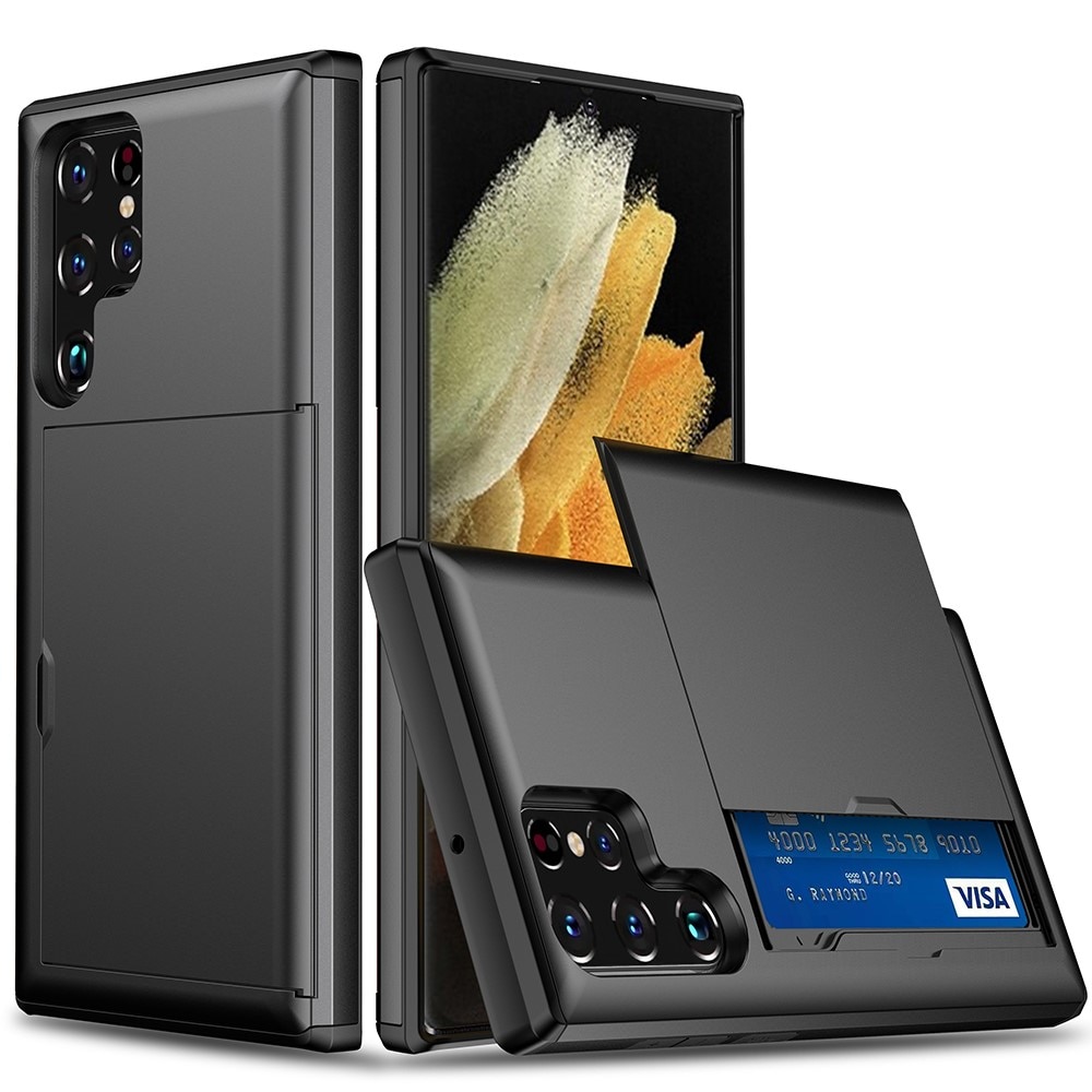 Skal Kortfack Samsung Galaxy S22 Ultra svart