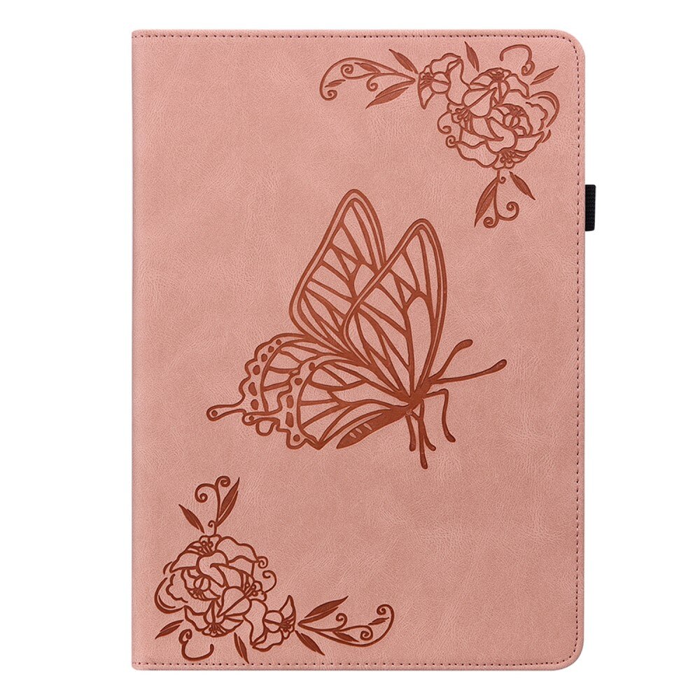 Läderfodral Fjärilar Samsung Galaxy Tab A8 Rosa