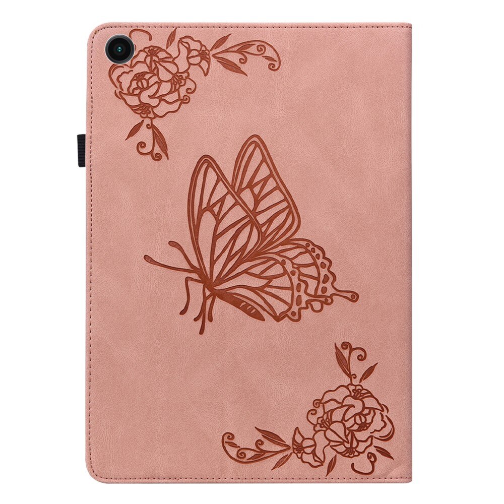 Läderfodral Fjärilar Samsung Galaxy Tab A8 Rosa