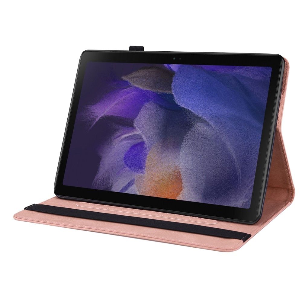 Läderfodral Fjärilar Samsung Galaxy Tab A8 Rosa