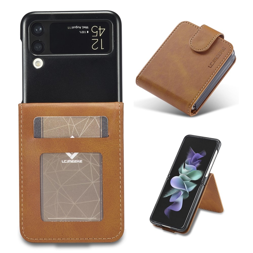 Plånboksfodral Samsung Galaxy Z Flip 3 cognac