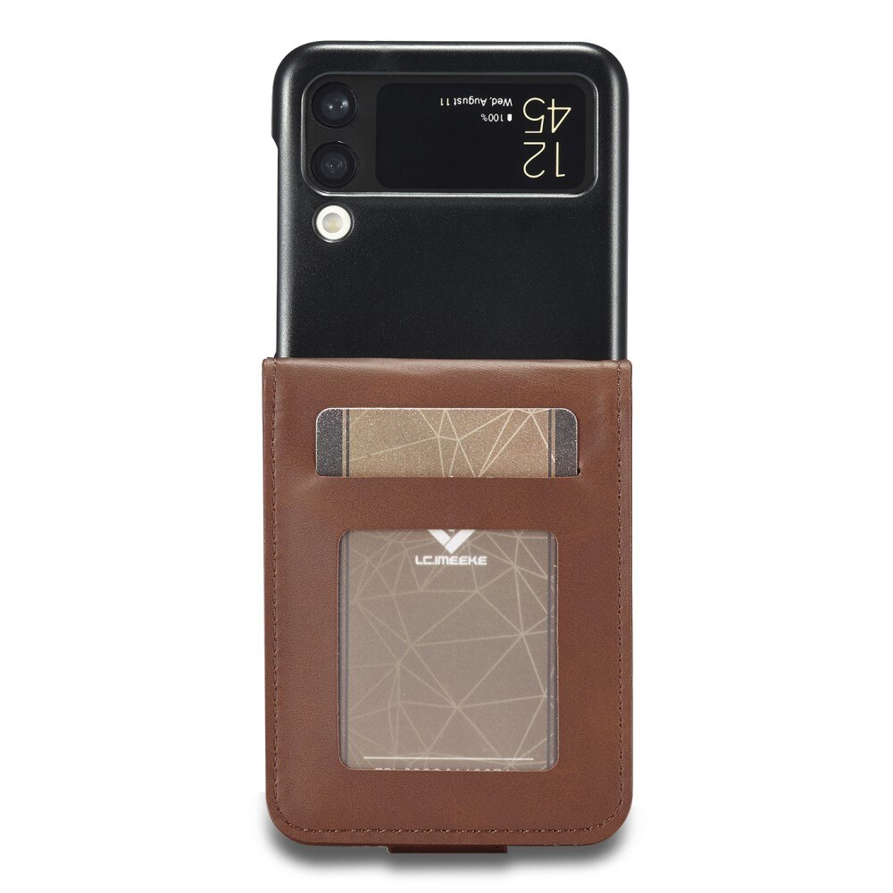 Plånboksfodral Samsung Galaxy Z Flip 3 brun