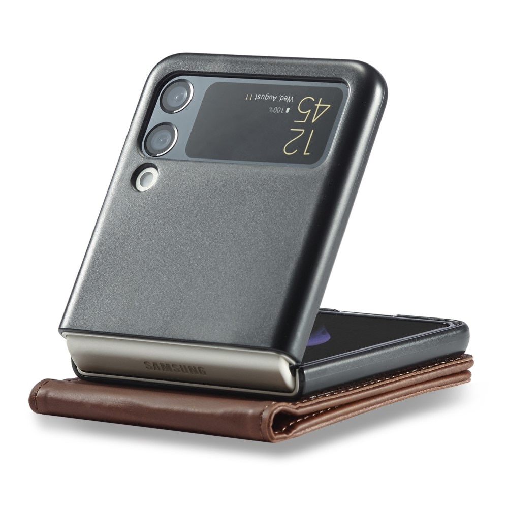 Plånboksfodral Samsung Galaxy Z Flip 3 brun