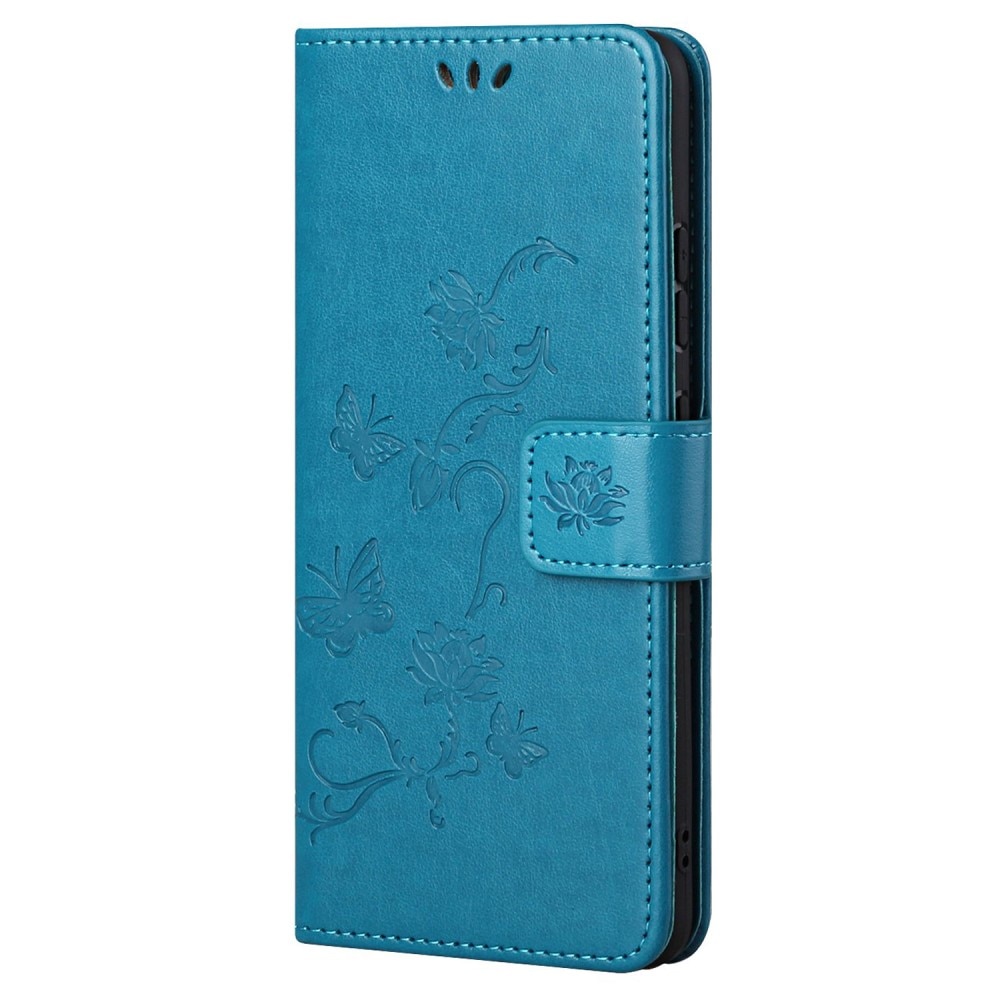 Läderfodral Fjärilar Samsung Galaxy A53 blå