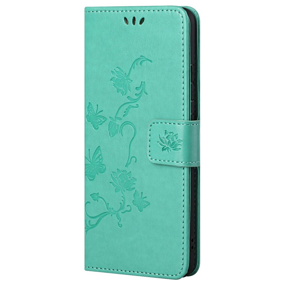 Läderfodral Fjärilar Samsung Galaxy A53 Grön