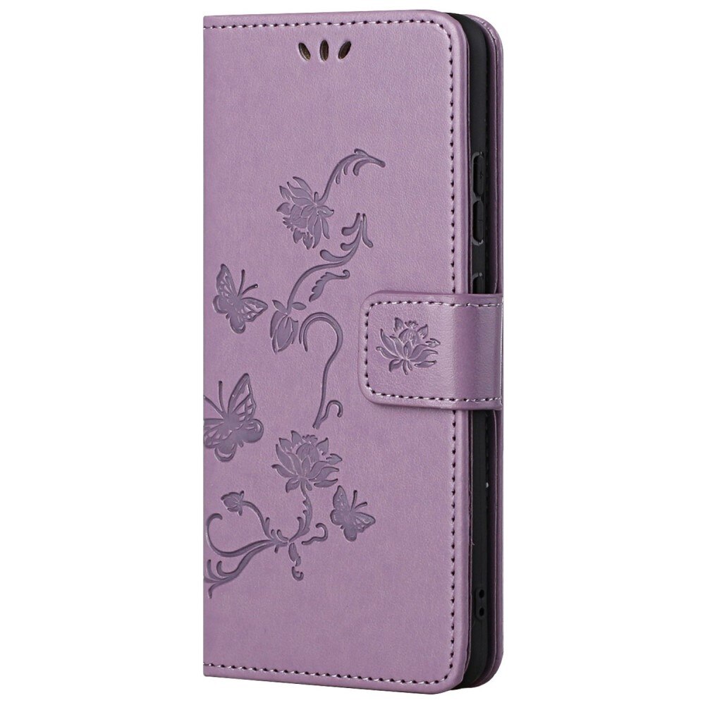Läderfodral Fjärilar Samsung Galaxy A13 Lila