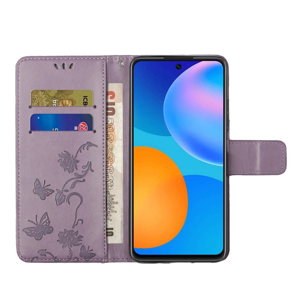 Läderfodral Fjärilar Samsung Galaxy A13 Lila