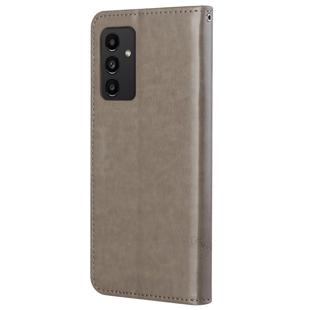 Läderfodral Fjärilar Galaxy A13 grå