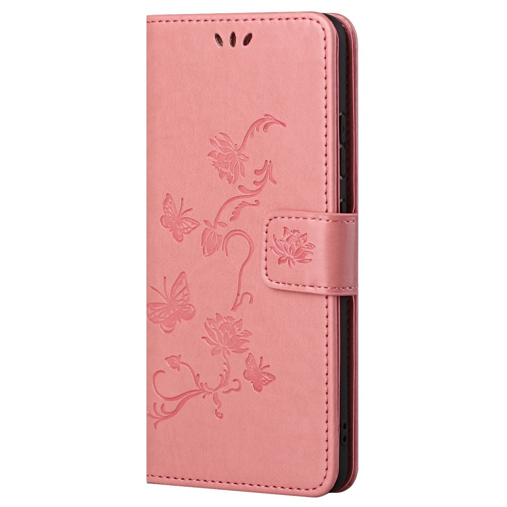 Läderfodral Fjärilar Samsung Galaxy A13 Rosa