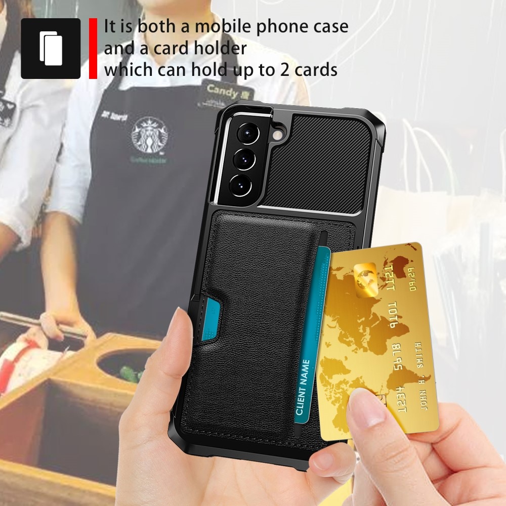 Tough Card Case Samsung Galaxy S22 Plus svart