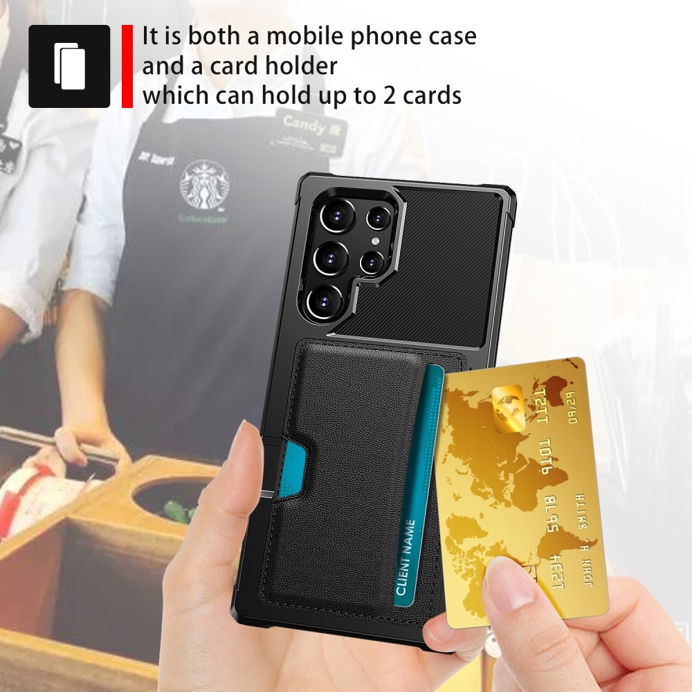 Tough Card Case Samsung Galaxy S22 Ultra svart