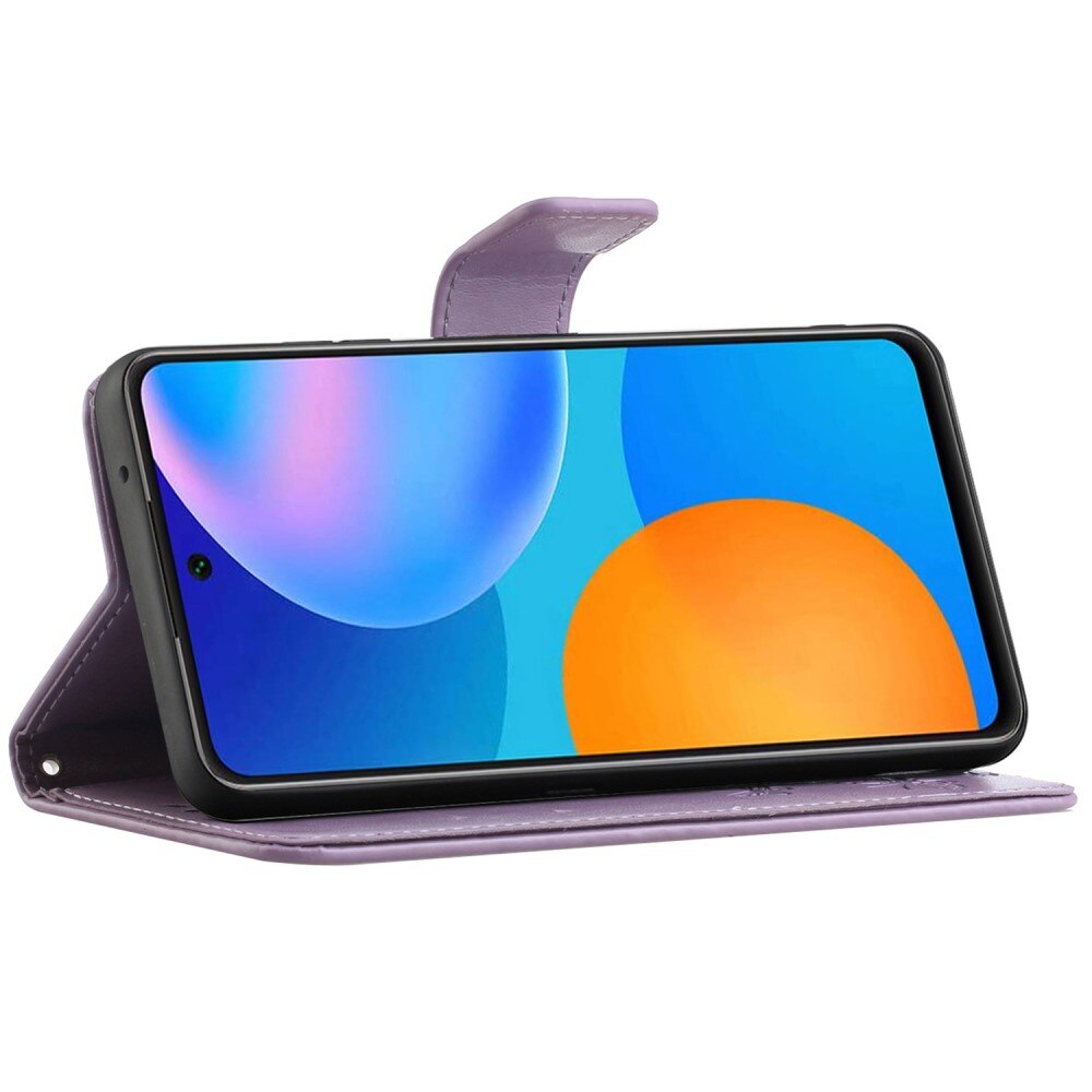 Läderfodral Fjärilar Samsung Galaxy A73 5G Lila