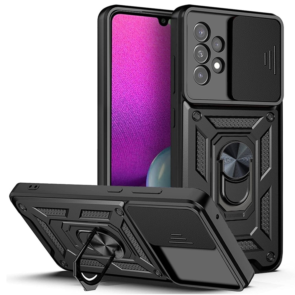 Hybridskal Ring + Kameraskydd Samsung Galaxy A33 Svart
