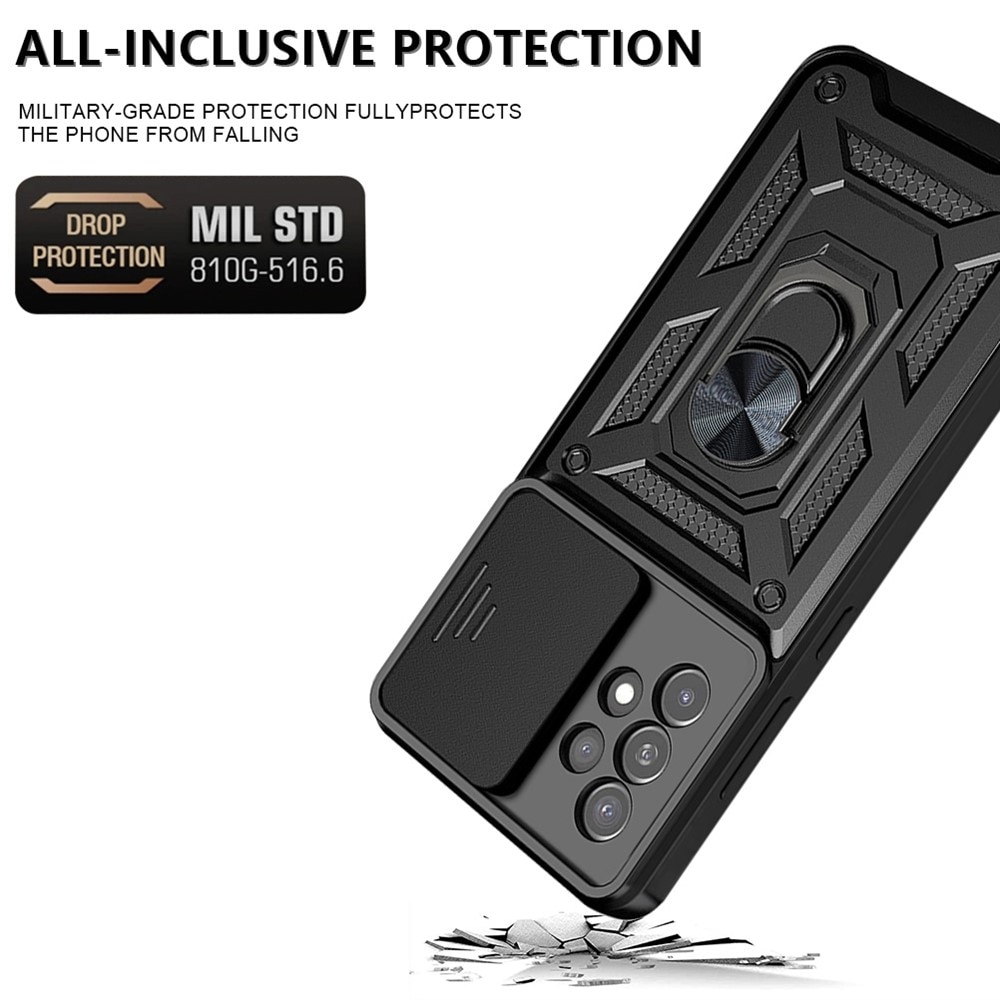 Hybridskal Ring + Kameraskydd Samsung Galaxy A33 Svart