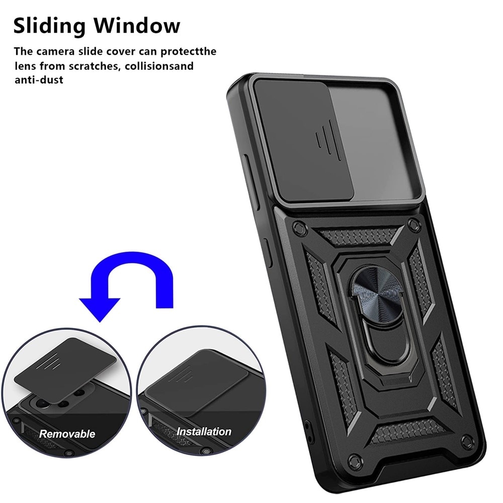 Hybridskal Ring + Kameraskydd Samsung Galaxy A33 Svart