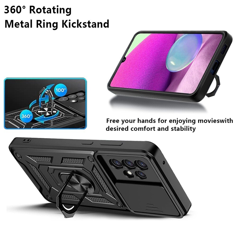 Hybridskal Ring + Kameraskydd Samsung Galaxy A33 Svart