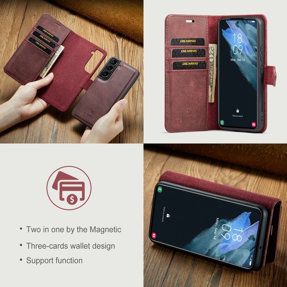 Magnet Wallet Samsung Galaxy S22 Plus Röd