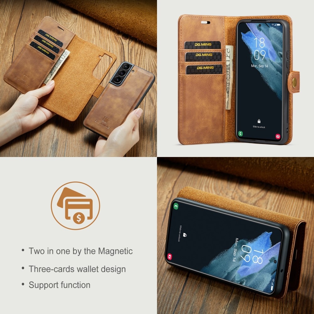 Magnet Wallet Samsung Galaxy S22 Plus Cognac