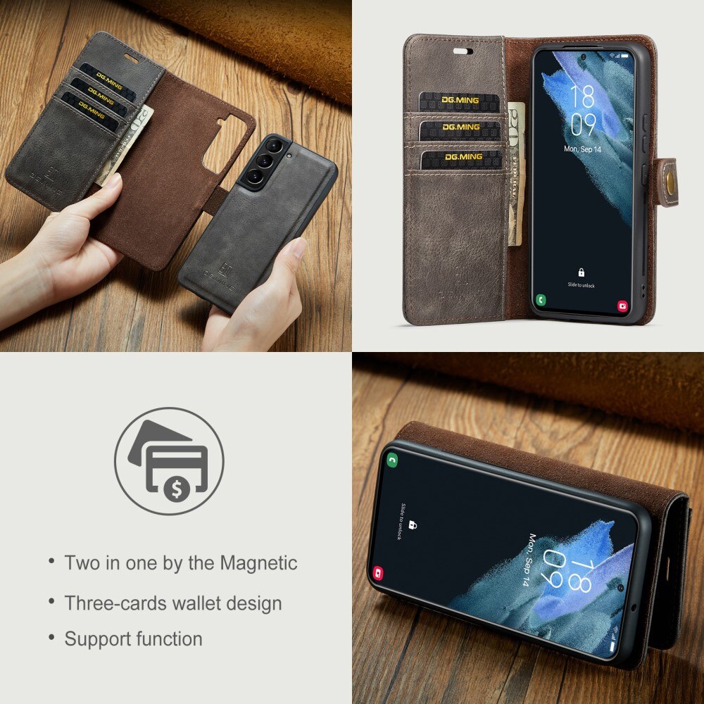 Magnet Wallet Samsung Galaxy S22 Plus Brun