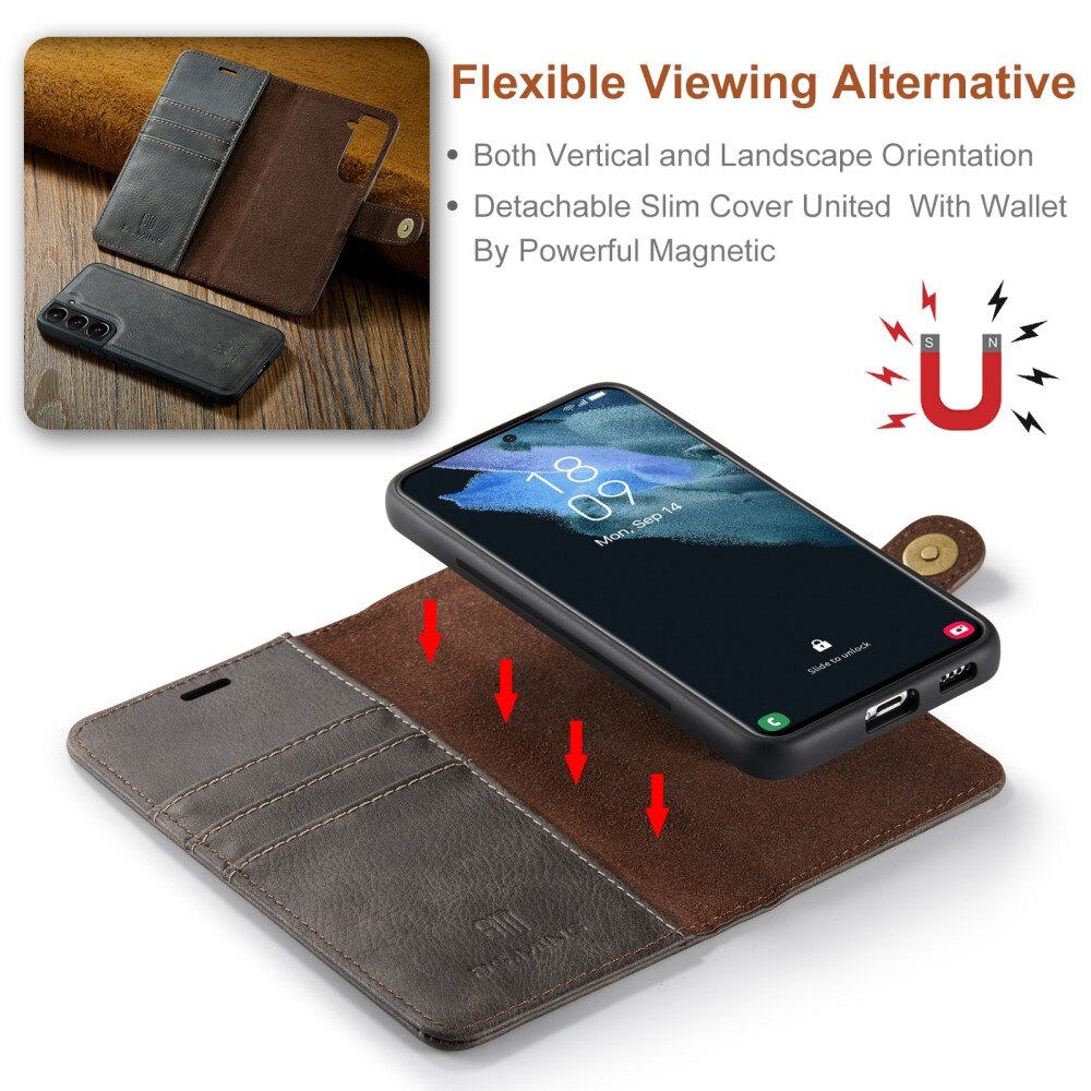 Magnet Wallet Samsung Galaxy S22 Plus Brown