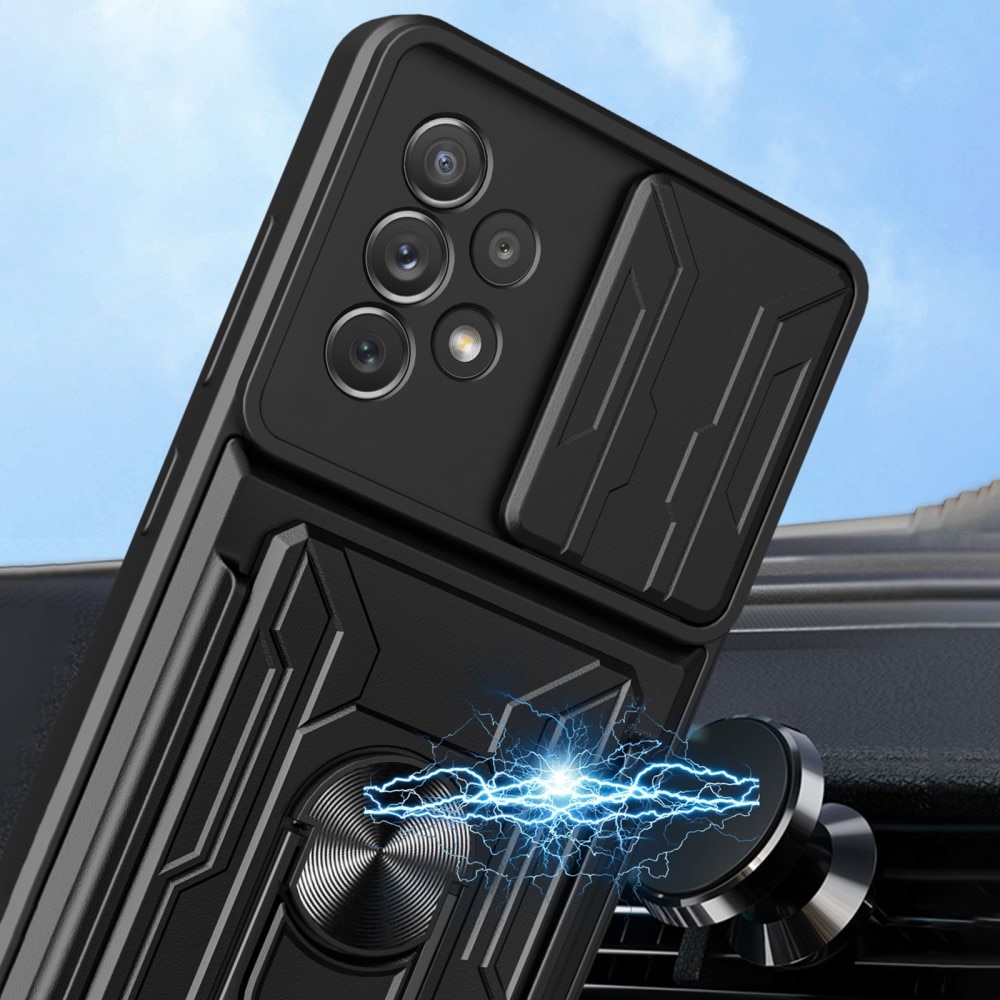 Hybrid Card Slot Case+Camera Protection Samsung Galaxy A33 svart