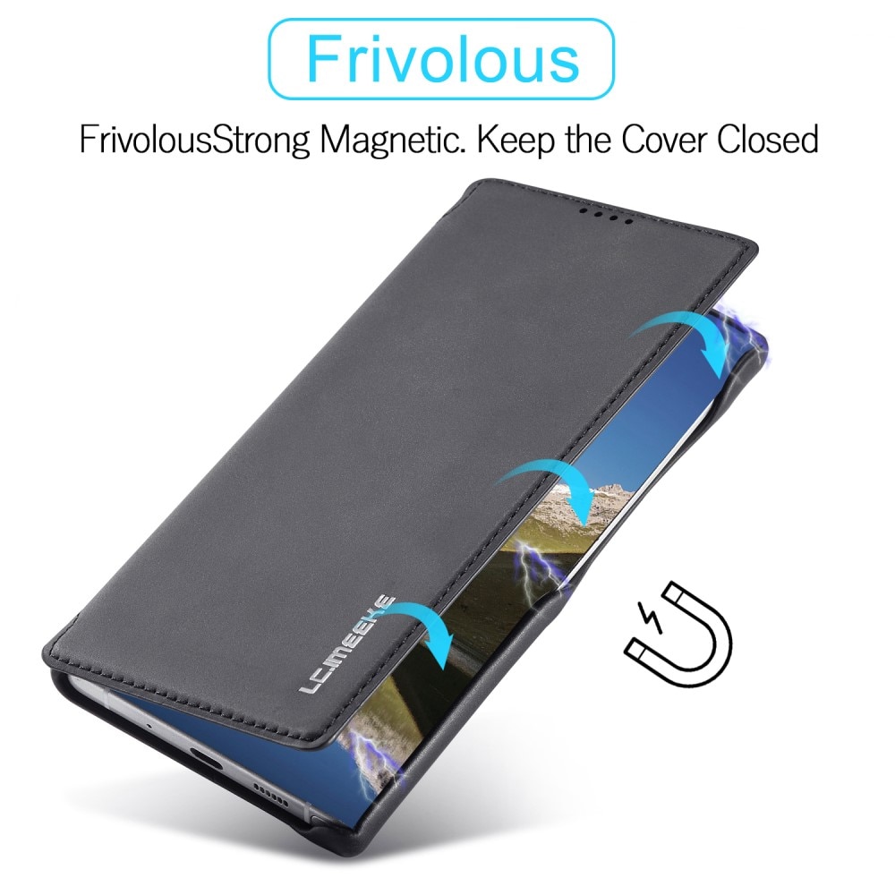 Slim Plånboksfodral Samsung Galaxy S22 Ultra svart