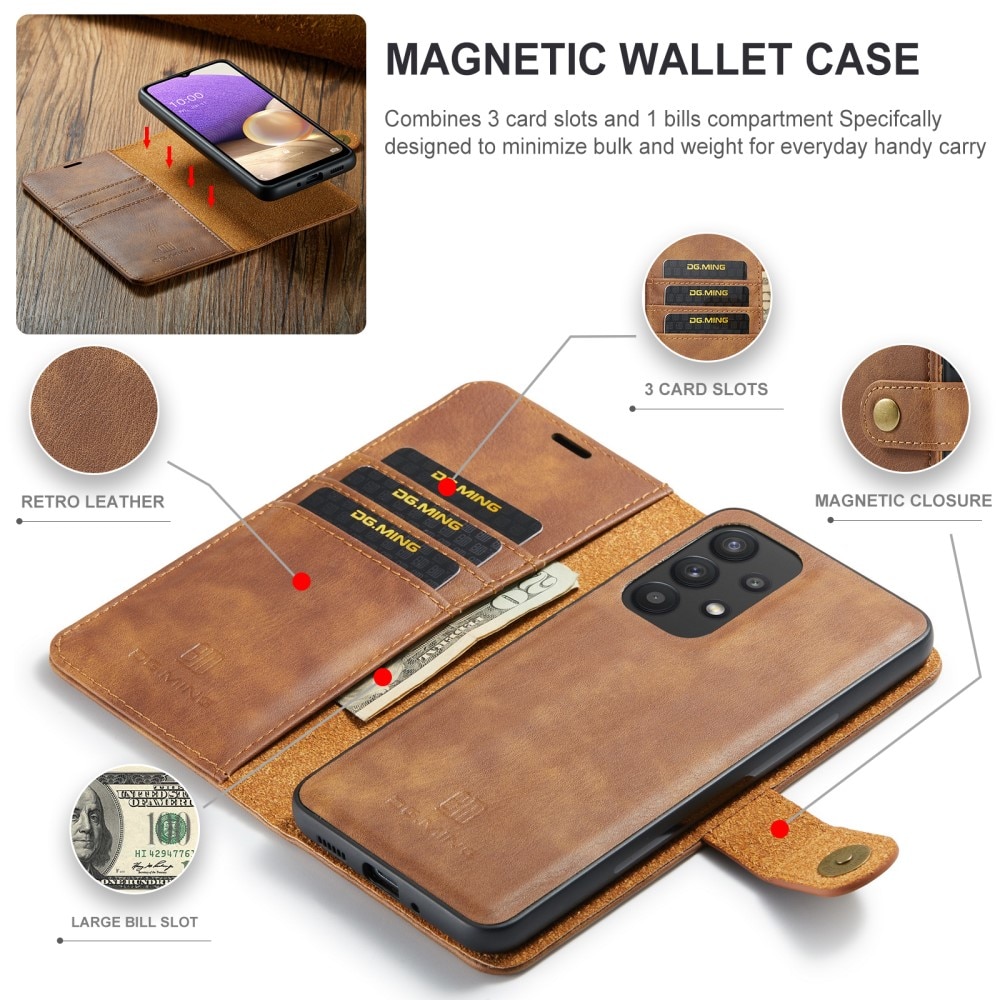 Magnet Wallet Samsung Galaxy A33 Cognac