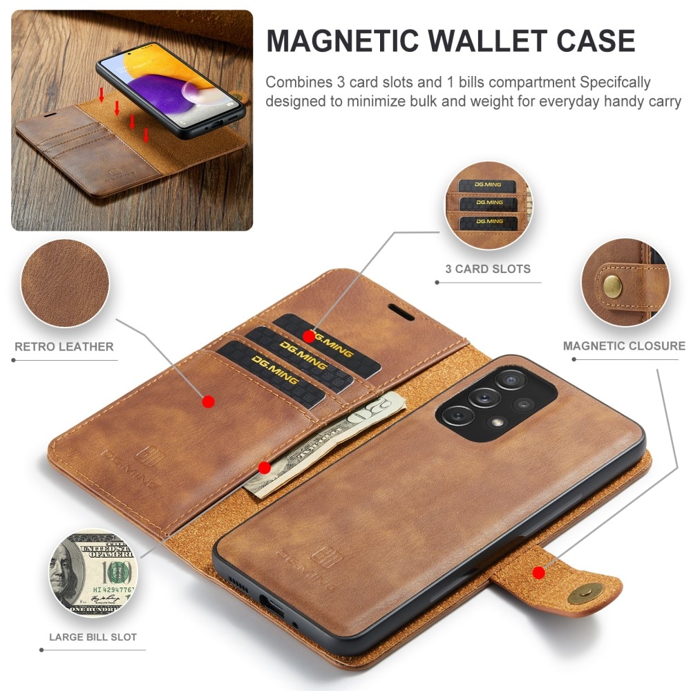 Magnet Wallet Samsung Galaxy A73 5G Cognac
