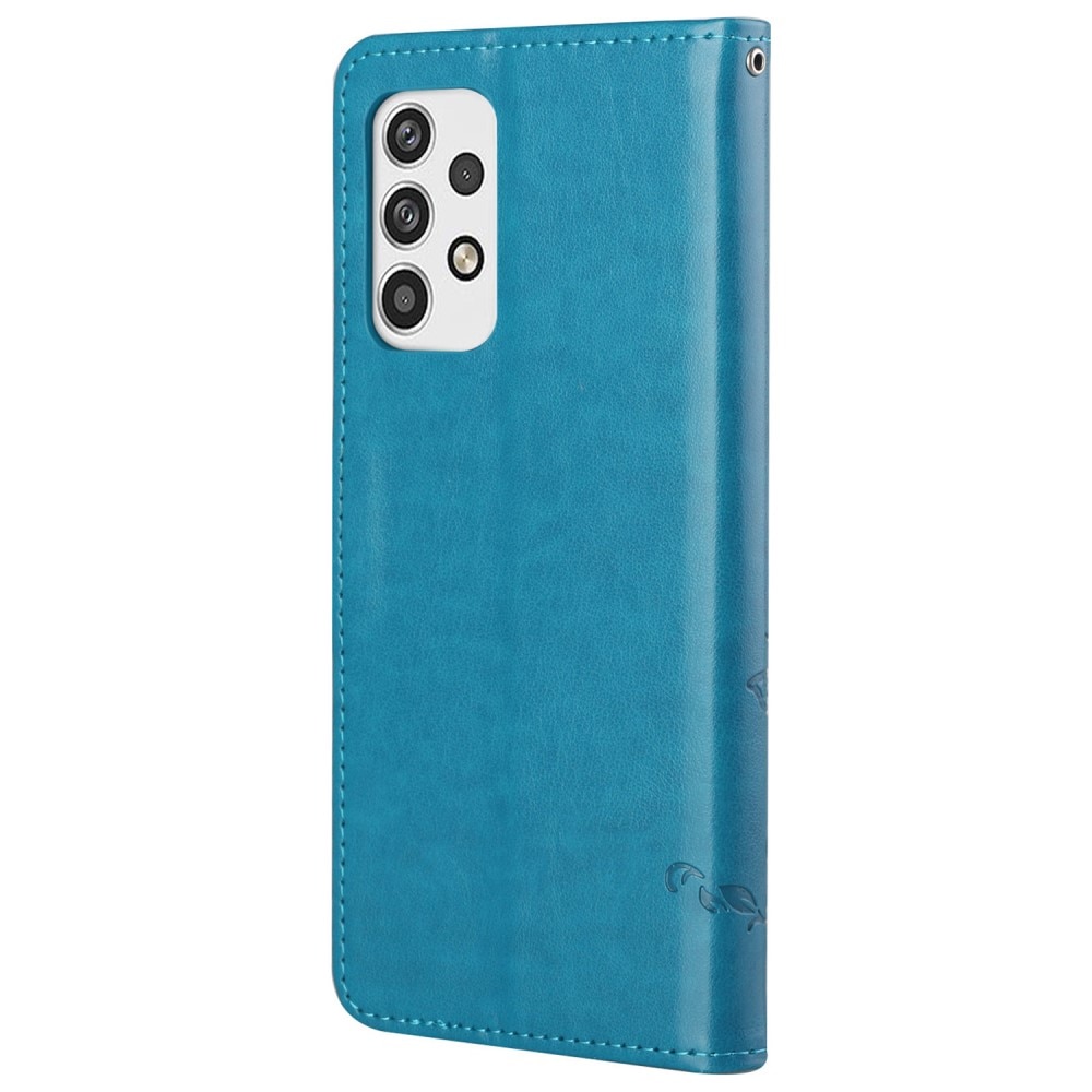 Läderfodral Fjärilar Samsung Galaxy A23 Blå