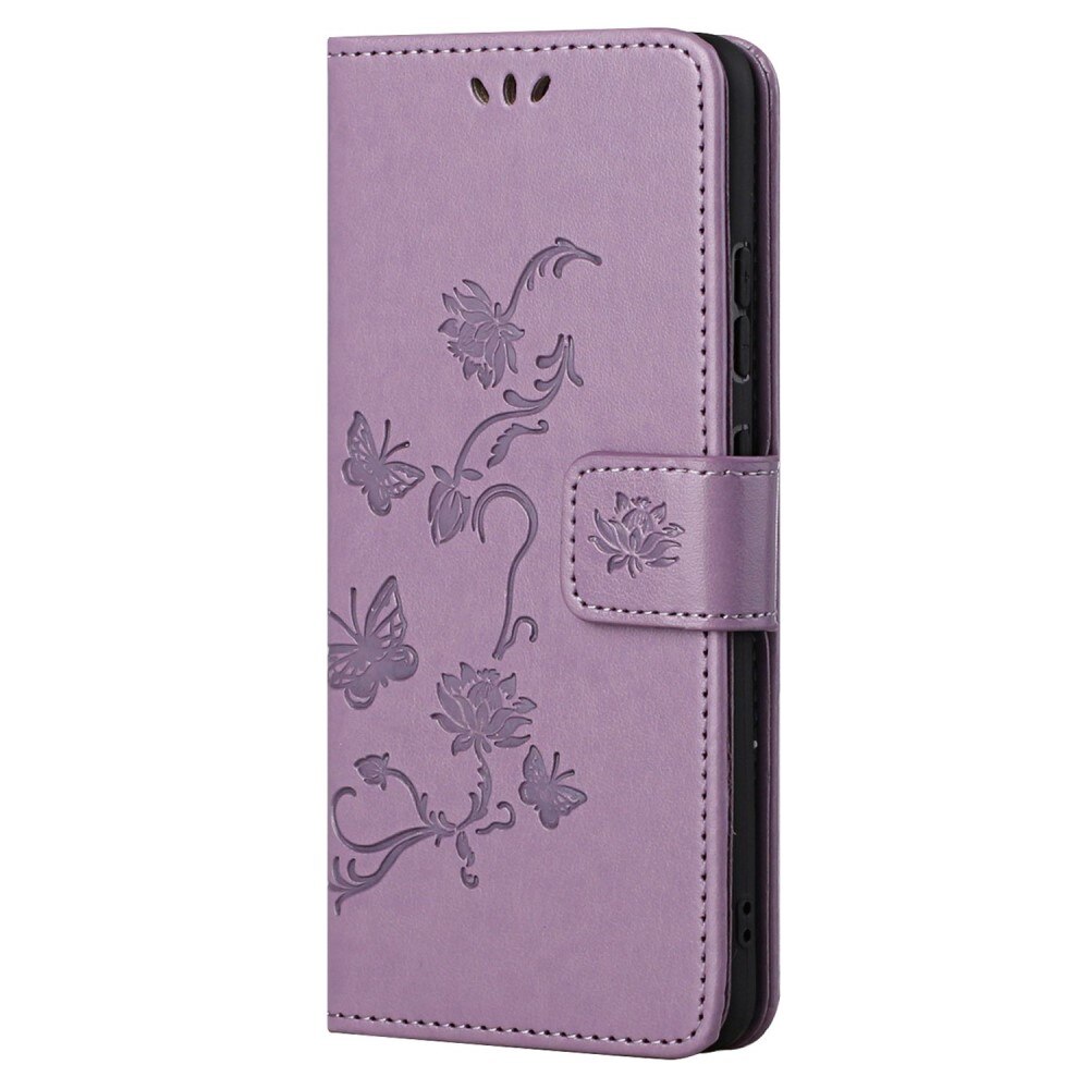 Läderfodral Fjärilar Samsung Galaxy A23 Lila