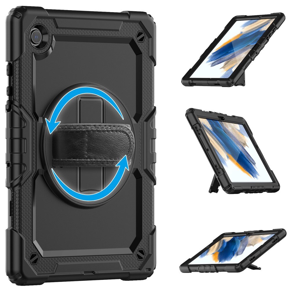 Stöttåligt Full Protection Hybridskal med axelrem Samsung Galaxy Tab A8 10.5 svart