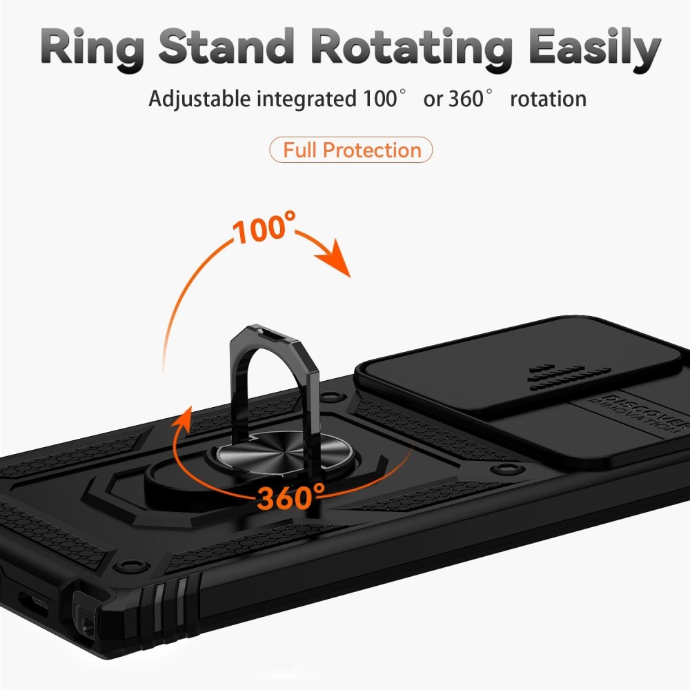 Hybridskal Ring+Camera Protection Samsung Galaxy S22 Ultra svart