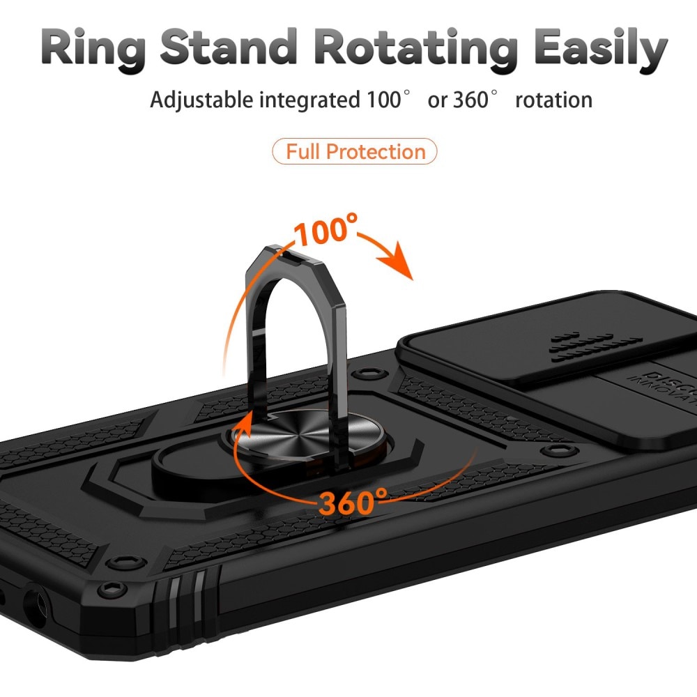 Hybridskal Ring+Kameraskydd Samsung Galaxy A52/A52s svart