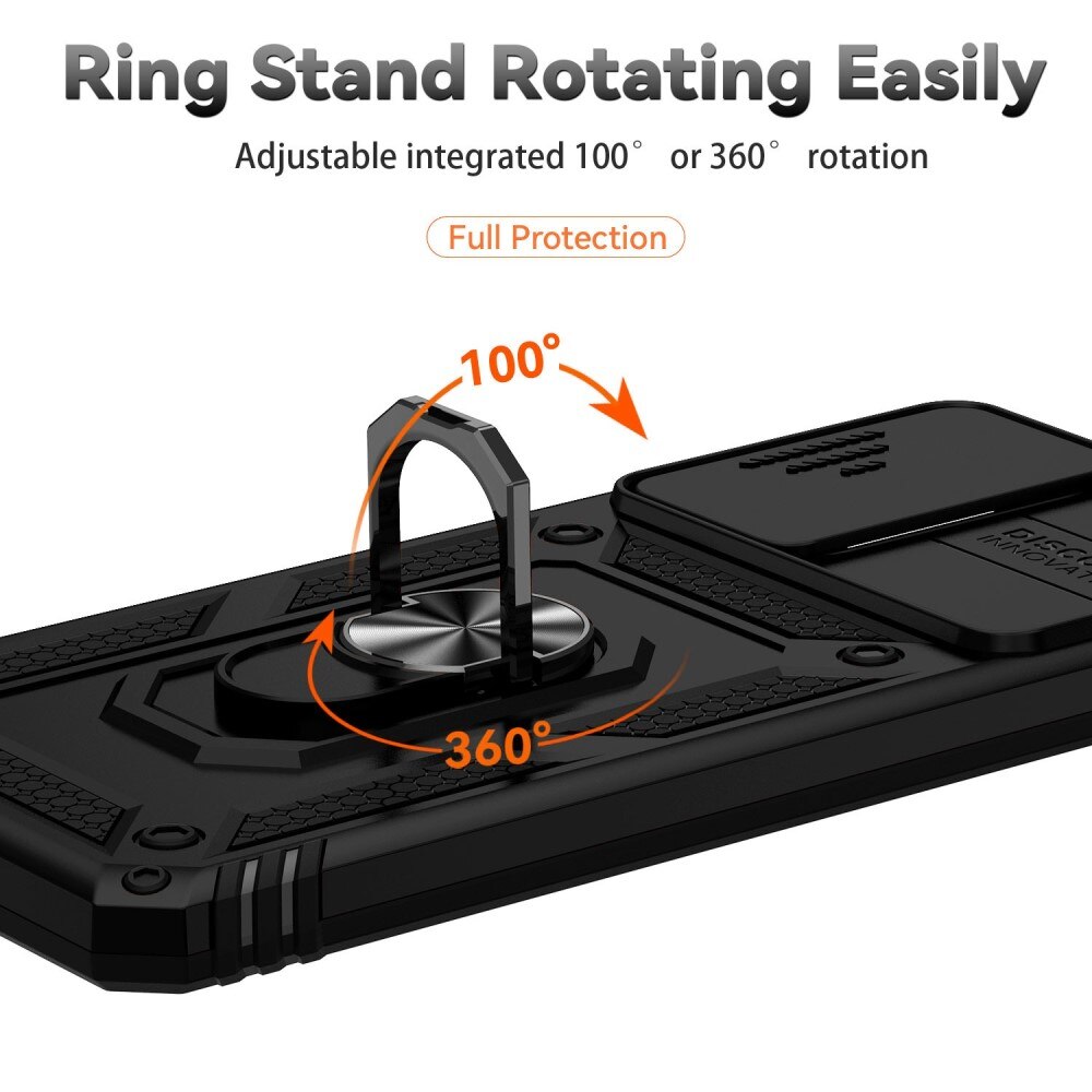 Hybridskal Ring + Kameraskydd Samsung Galaxy A23 Svart