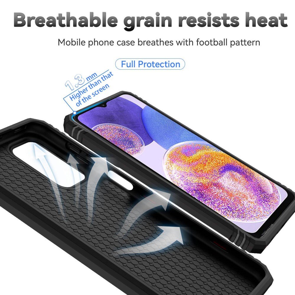 Hybridskal Ring + Kameraskydd Samsung Galaxy A23 Svart