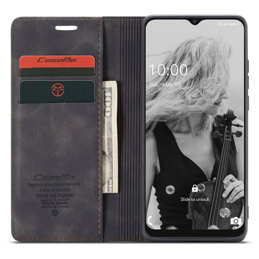 Slim Plånboksfodral Samsung Galaxy A22 5G Svart