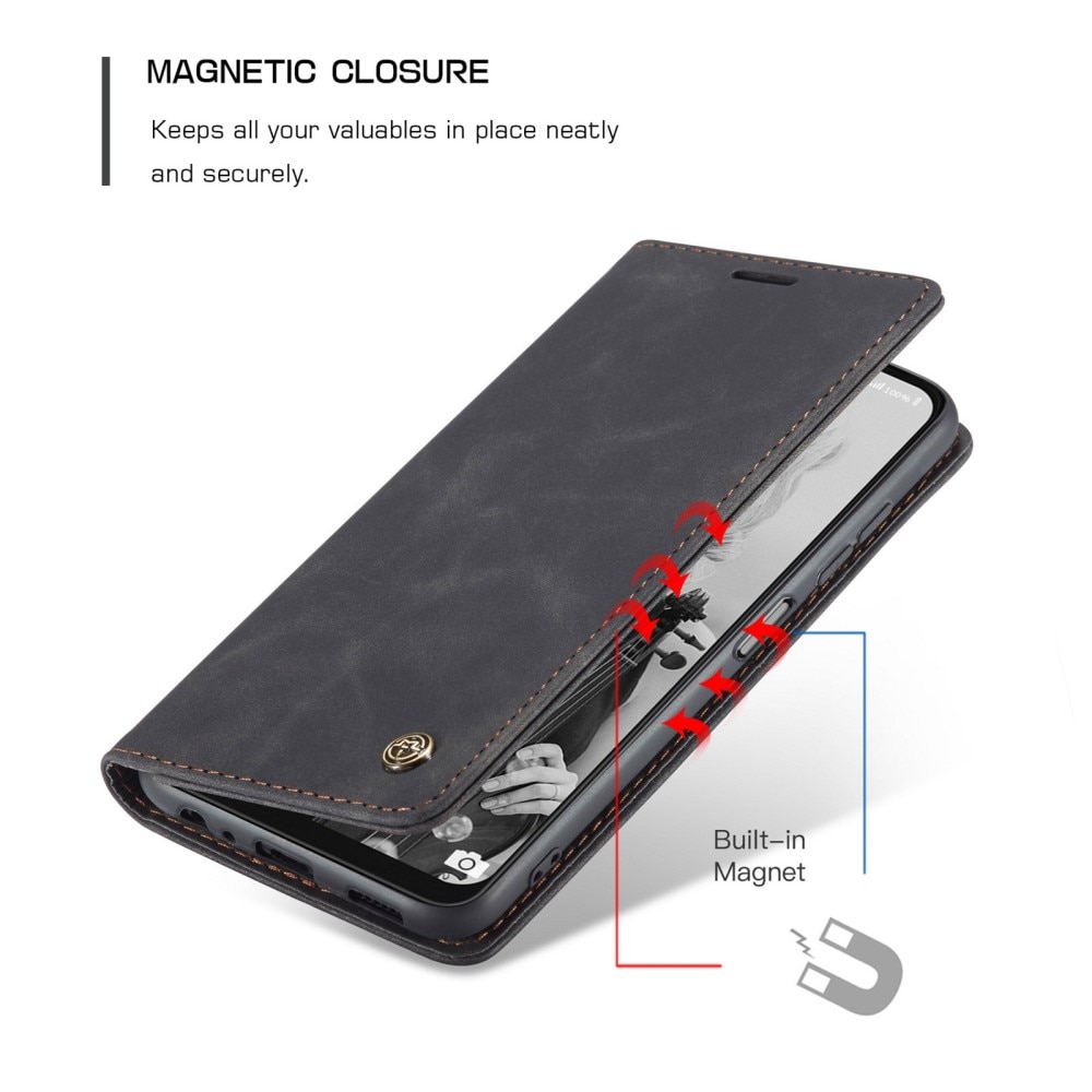 Slim Plånboksfodral Samsung Galaxy A22 5G Svart