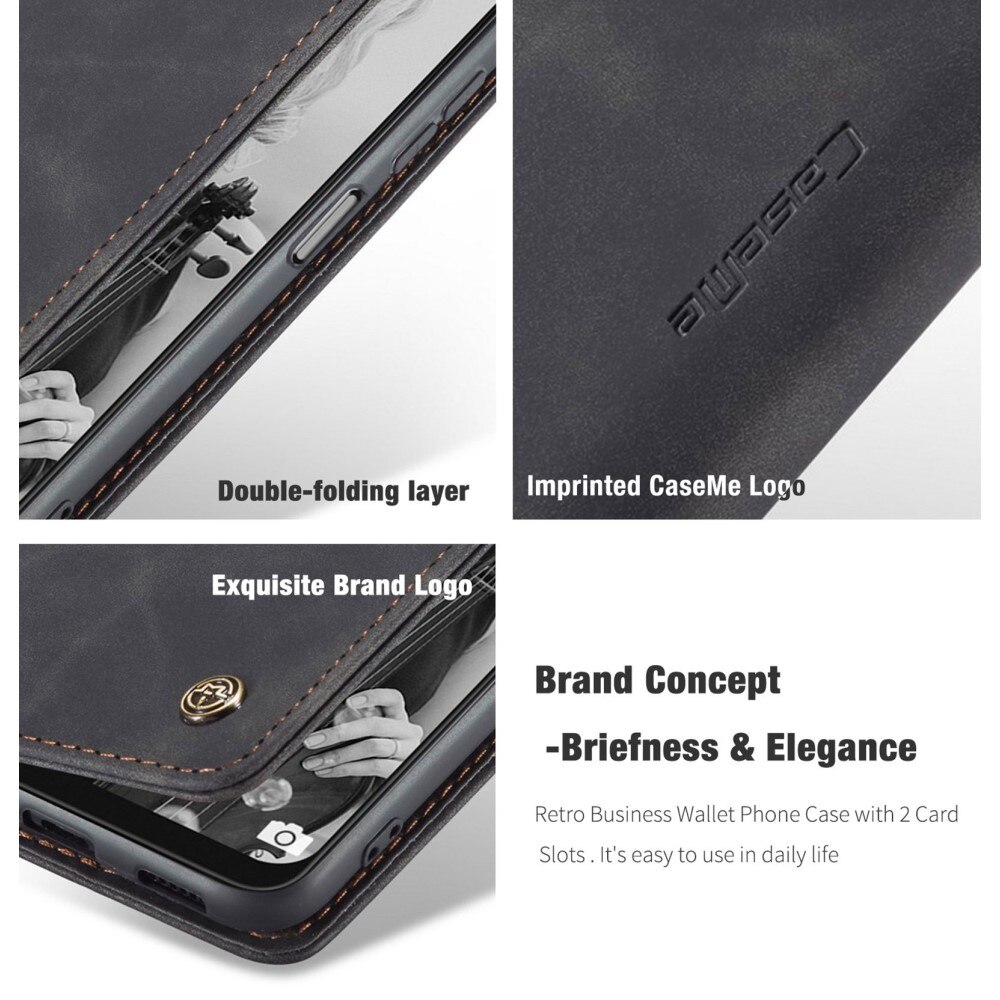 Slim Plånboksfodral Samsung Galaxy A22 5G Svart