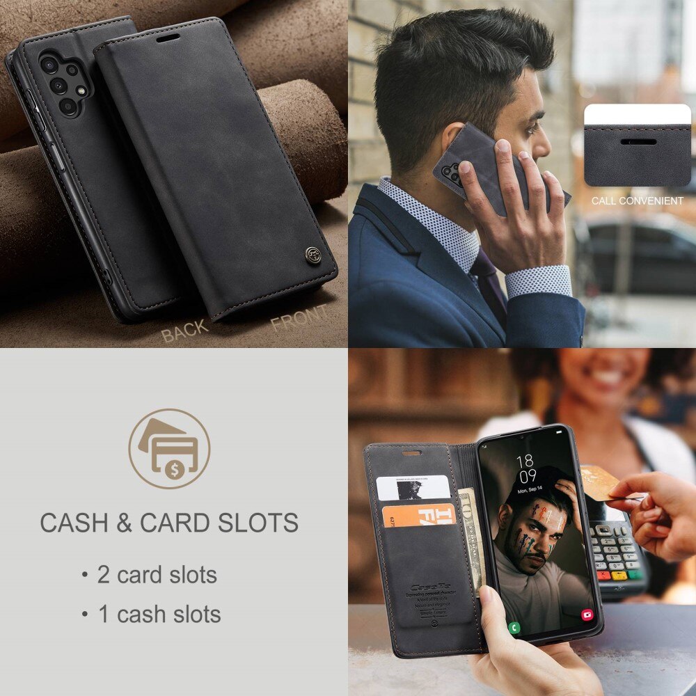 Slim Plånboksfodral Samsung Galaxy A13 Svart