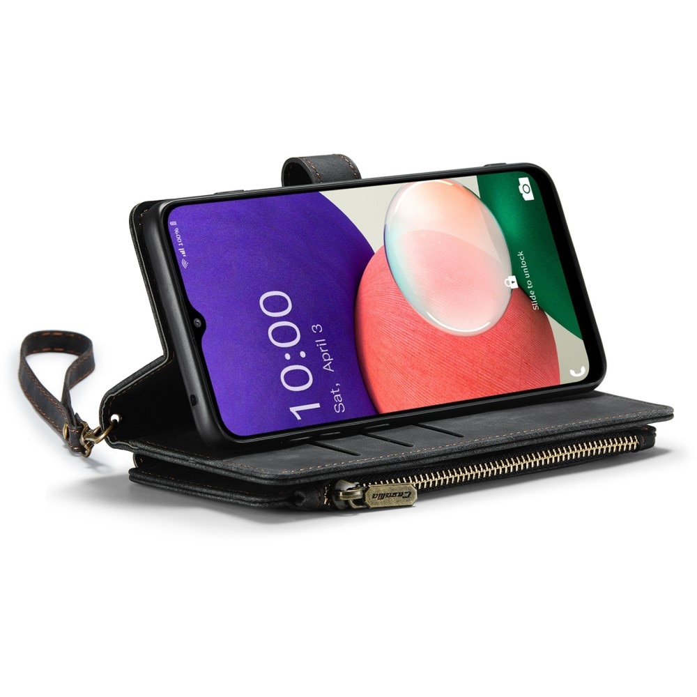 Zipper Plånboksfodral Samsung Galaxy A22 5G svart