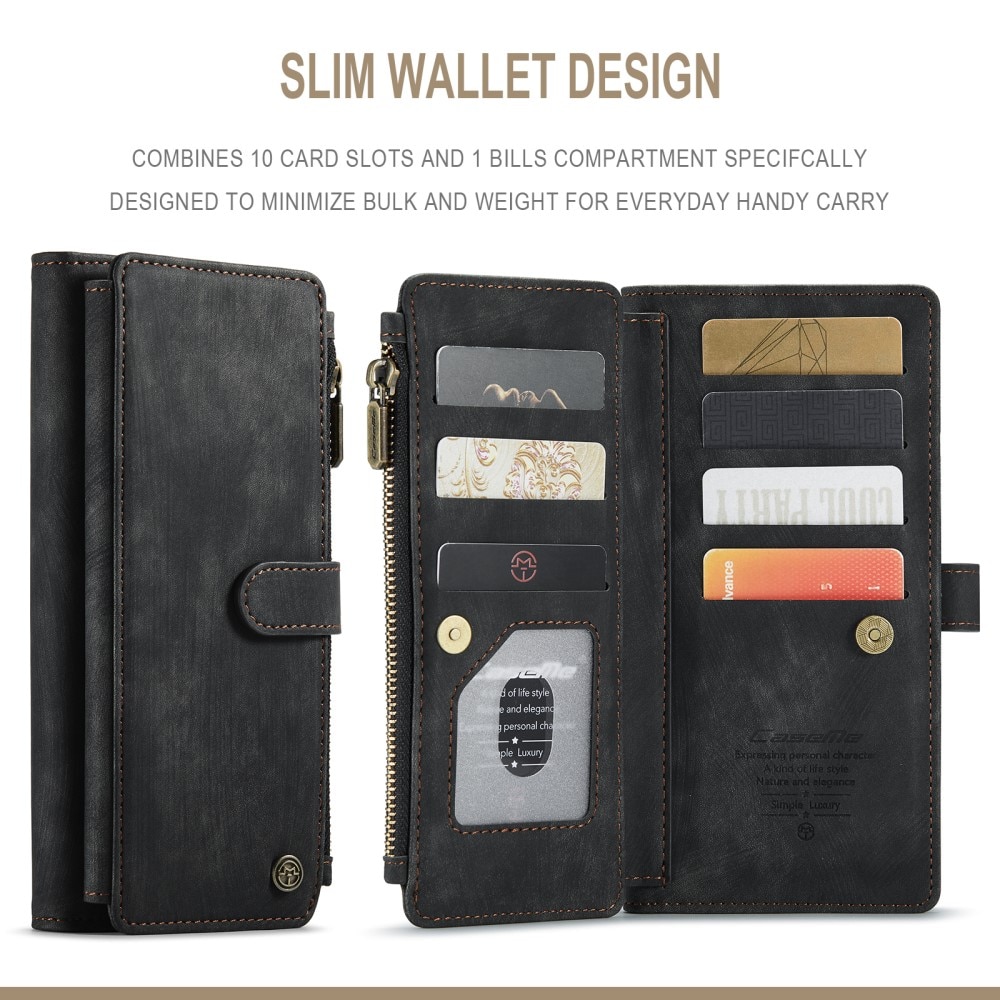 Zipper Plånboksfodral Samsung Galaxy A13 Svart