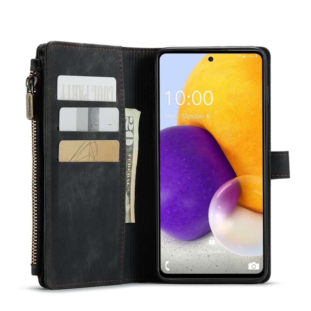Zipper Plånboksfodral Samsung Galaxy A13 Svart