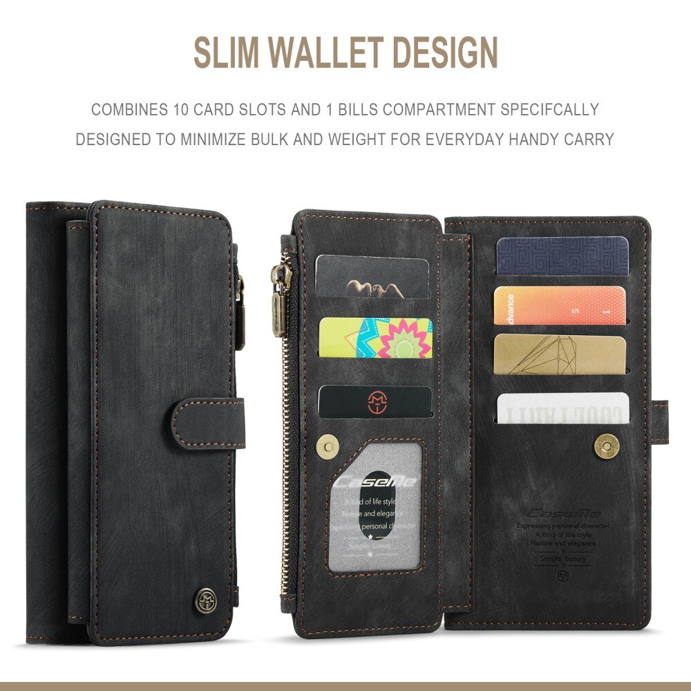 Zipper Plånboksfodral Samsung Galaxy A04s Svart