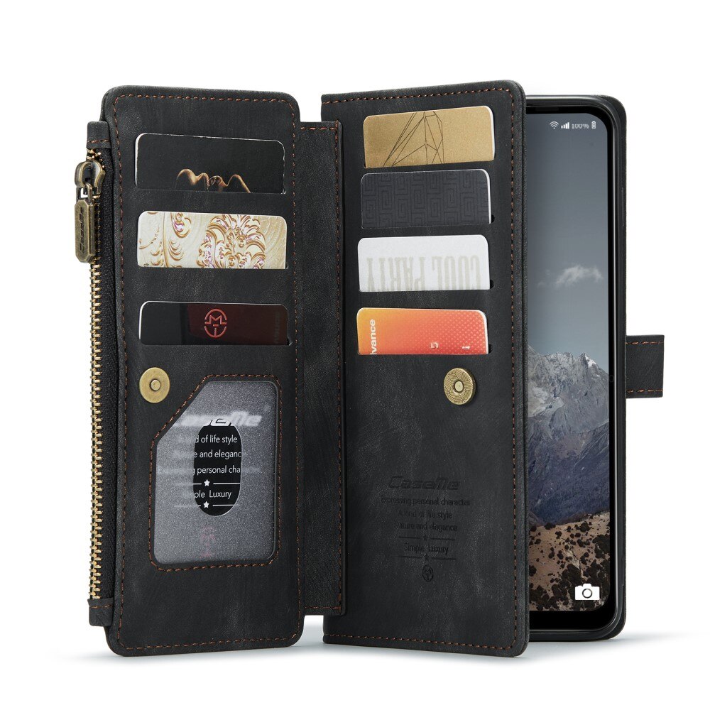 Zipper Plånboksfodral Samsung Galaxy A04s Svart