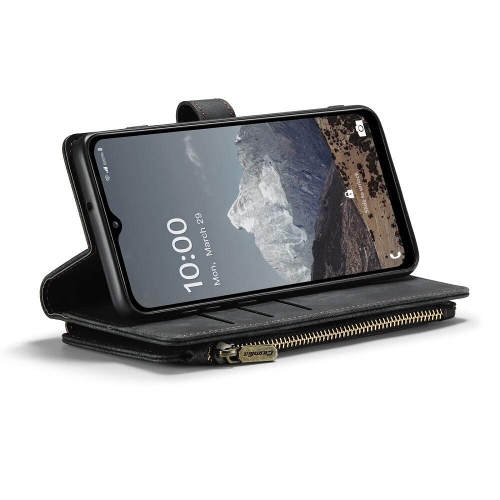 Zipper Plånboksfodral Samsung Galaxy A04s Svart