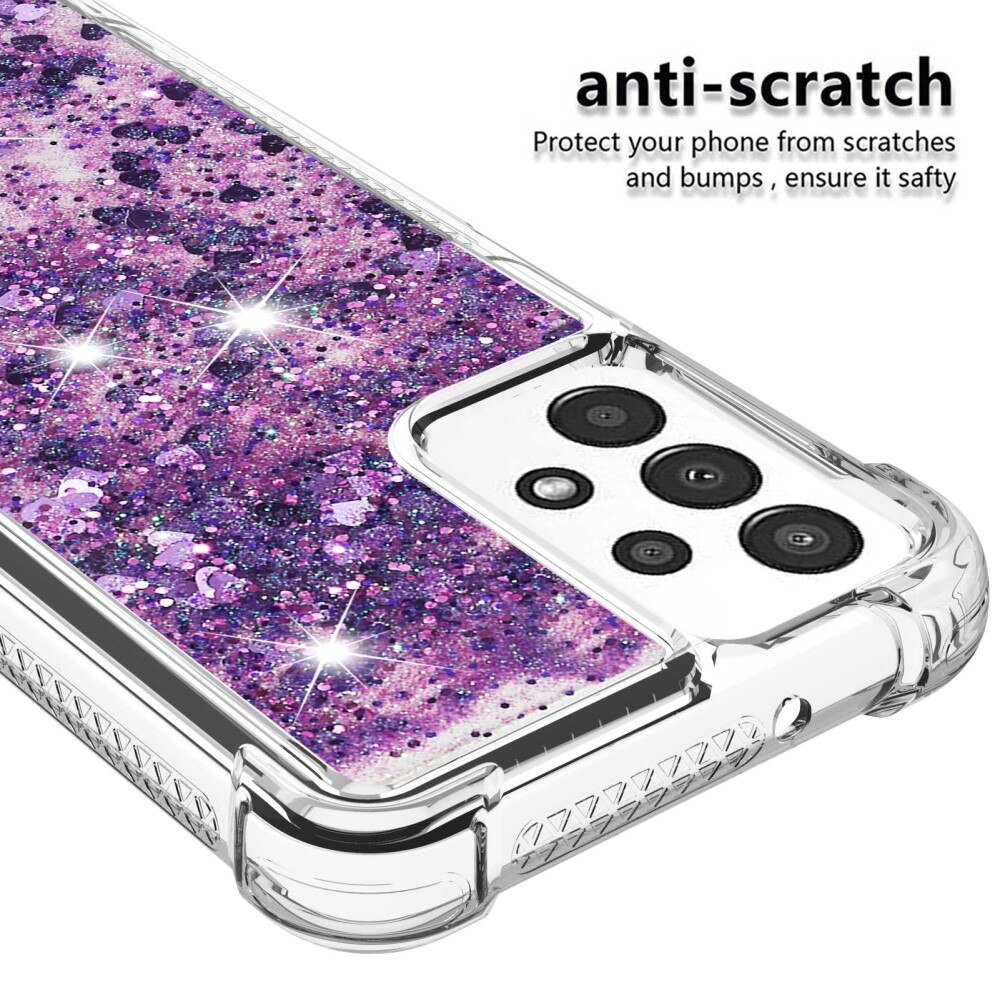 Glitter Powder TPU Case Samsung Galaxy A13 lila